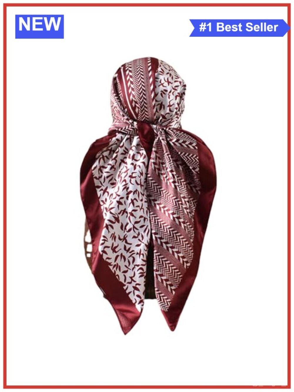 Polka Dot Satin Head Scarf 35in Square Silk-Like Hair Wrap Bandana Shawl